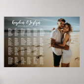 Foto bruiloft zitkaart elegante zitplattegrond poster (Voorkant)