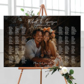 Foto bruiloft zitkaart elegante zitplattegrond poster