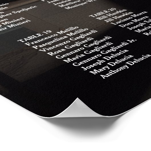 Foto bruiloft zitplan elegant poster (Hoek)