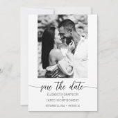 Foto Bruiloft Zwart Save The Date (Voorkant)