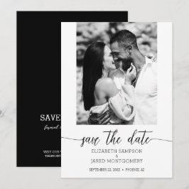 Foto Bruiloft Zwart Save The Date
