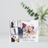 Foto bruiloftsreceptie 'Gelukkig tot het eind toe' Uitnodiging Briefkaart (Staand voorkant)