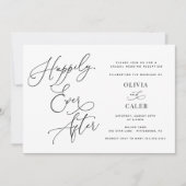 Foto bruiloftsreceptie 'Happily Ever After' Kaart (Voorkant)