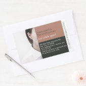 Foto Bruin Elegant Minimaal Rechthoekige Sticker (Envelop)