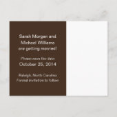 Foto Bruin/Wit Save the Date Briefkaart 1 (Achterkant)