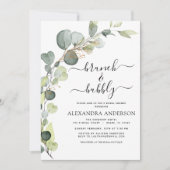 Foto Brunch & Bubbly Vrijgezellenfeest Eucalyptus Kaart (Voorkant)