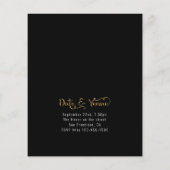 Foto Budget 40th Birthday Invitation Black Gold (Achterkant)