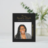 Foto Budget 50th Birthday Invitation Black Gold (Staand voorkant)