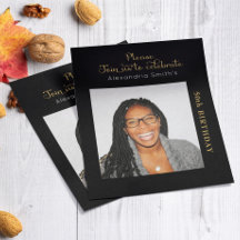 Foto Budget 50th Birthday Invitation Black Gold