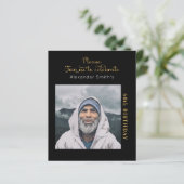 Foto Budget 60th Birthday Invitation Black Gold (Staand voorkant)