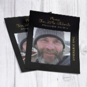 Foto Budget 70e Verjaardagsuitnodiging Zwart Goud