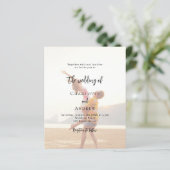 Foto budget bruiloft uitnodiging (Staand voorkant)