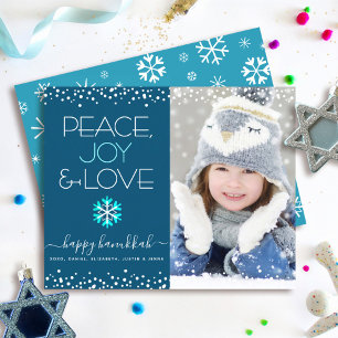 Foto Budget Hanukka Vrede Liefde Sneeuwvlok Kaart