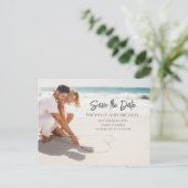 Foto Budget Modern Save the Date Huwelijks QR-code Aankondigingskaart (Staand voorkant)