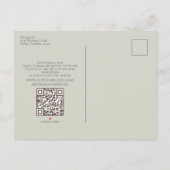 Foto Budget Moderne Trouwkaart Save the Date QR-co Aankondigingskaart (Achterkant)
