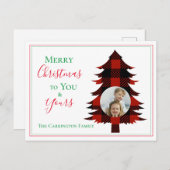Foto Buffalo: kerstboom rood groen Briefkaart (Voorkant / Achterkant)