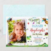 Foto Bugs verjaardagsuitnodiging 1e verjaardag Kaart (Voorkant / Achterkant)