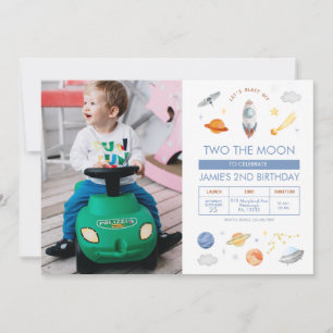 Foto Buitenruimte Feest Astronaut 2e Verjaardag Kaart