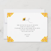 Foto Bumble Bee Schattige Kawaii Verjaardag Buzzin Bedankkaart (Achterkant)