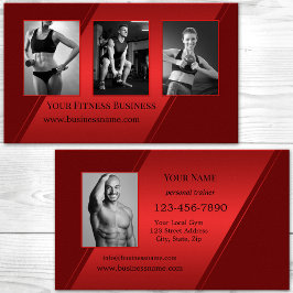 Foto: Burgundy Red Personal Trainer Fitness Visitekaartje
