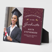 Foto Burgundy White Gold Afstuderen Keepomwille Fotoplaat (Zijkant)