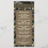 Foto Burlap + Carved Heart Camo Trouwprogramma's Programmakaart (Achterkant)