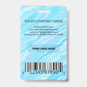 Foto Business Badge Blue Background (Achterkant)