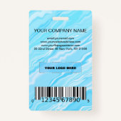 Foto Business Badge Blue Background (Achterkant)