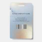 Foto Business Blue Gold Texture ID Badge (Achterkant)