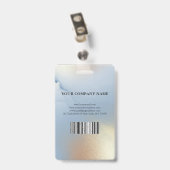 Foto Business Blue Gold Texture ID Badge (Achterkant met clip)