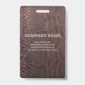 Foto Business Brown Snakeskin ID Badge (Achterkant)