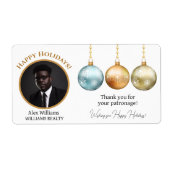 Foto Business Hartelijk dank voor feestdag Etiket (Voorkant)