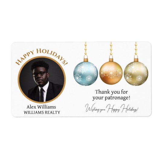 Foto Business Hartelijk dank voor feestdag Etiket (Voorkant)