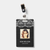 Foto Business ID en witte kant Badge (Voorzijde met clip)