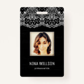 Foto Business ID en witte kant Badge (Voorkant)