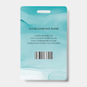 Foto Business-ID op Blue Alcohol Ink Badge (Achterkant)