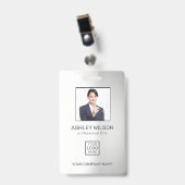 Foto Business ID op Gradient Grey Badge (Voorzijde met clip)