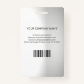 Foto Business ID op Gradient Grey Badge (Achterkant)