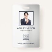 Foto Business ID op Gradient Grey Badge (Voorkant)