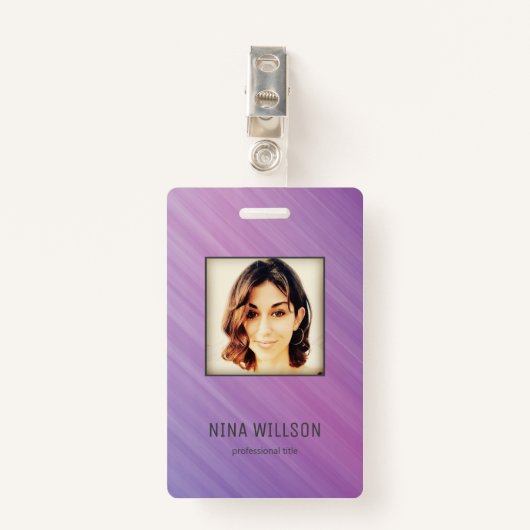 Foto Business ID op Stripes Badge (Voorkant met clip)