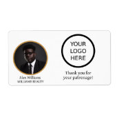 Foto Business Logo Hartelijk dank Etiket (Voorkant)