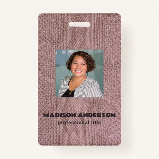 Foto Business Snakeskin ID-badge Badge (Voorkant)