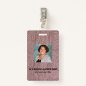Foto Business Snakeskin ID-badge Badge (Voorkant met clip)