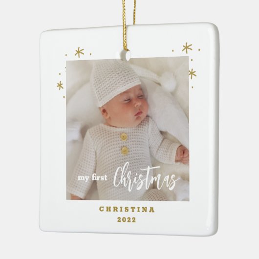 Foto C van Elegant 2-sided My First KerstBaby Keramisch Ornament (Links)