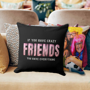Foto-cadeau kussen met spreuk voor beste vrienden