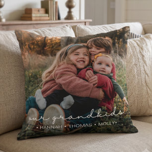 Foto Cadeau Ouders Namen Kleinkinderen  Kussen