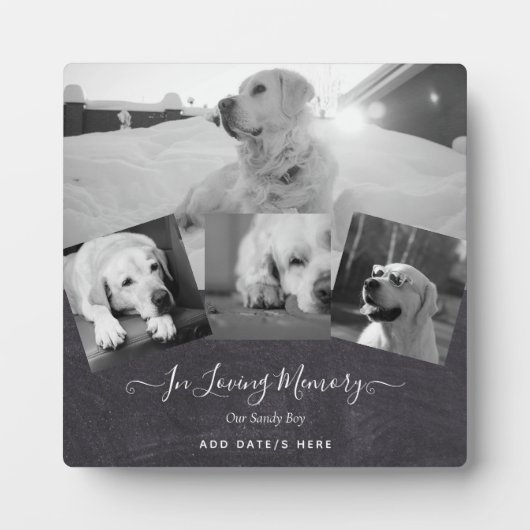 FOTO Cadeau ter nagedachtenis aan hond - Aandenken Fotoplaat (Voorkant)