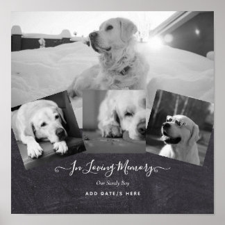 FOTO Cadeau ter nagedachtenis aan hond - Aandenken Poster