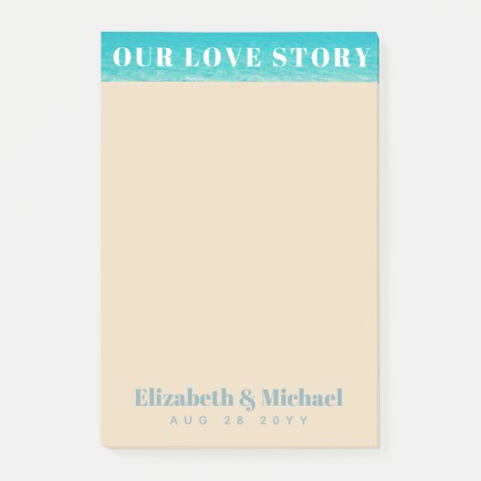 FOTO Cadeaus voor Jonggehuwden ONZE LIEFDESGESCHIE Post-it® Notes (Voorkant)