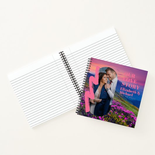 FOTO-cadeaus voor Passen getrouwd ONZE VERLICHTE V Notitieboek (Binnen)